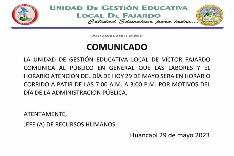 COMUNICADO
