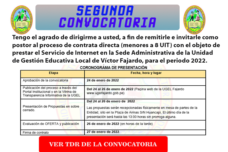 COMUNICADO CONTRATA DE INTERNET