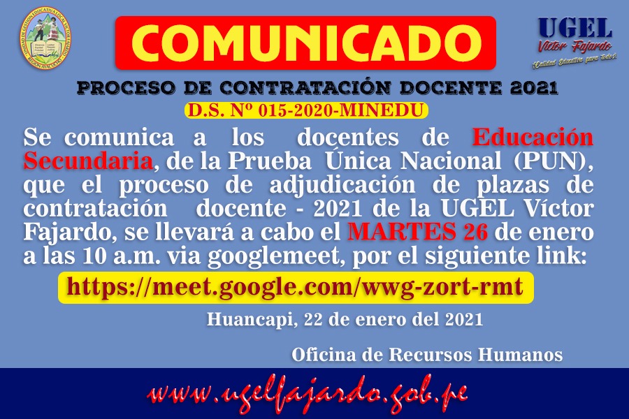 ADJUDICACION DE PLAZAS SECUNDARIA