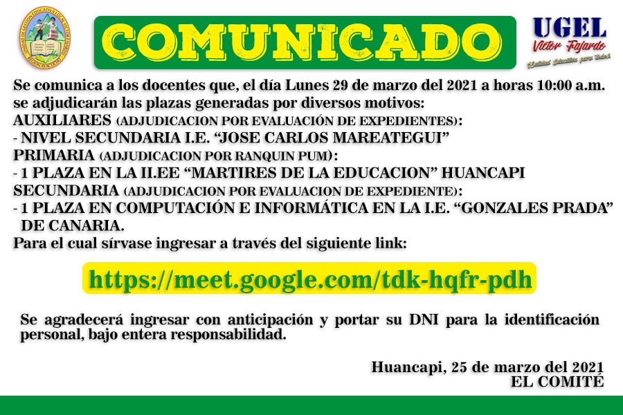 COMUNICADO
