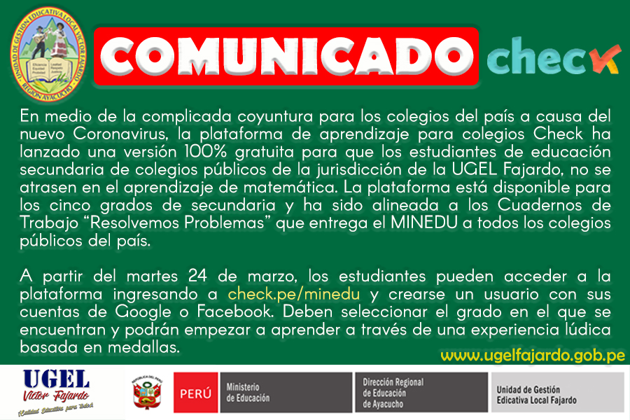 UGEL FAJARDO CHCECK 2020