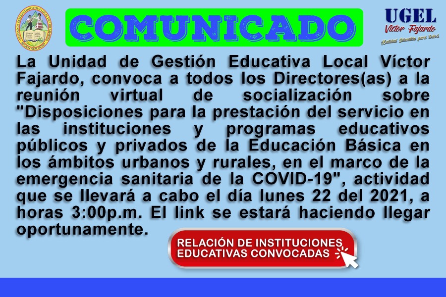 comunicado socializacion