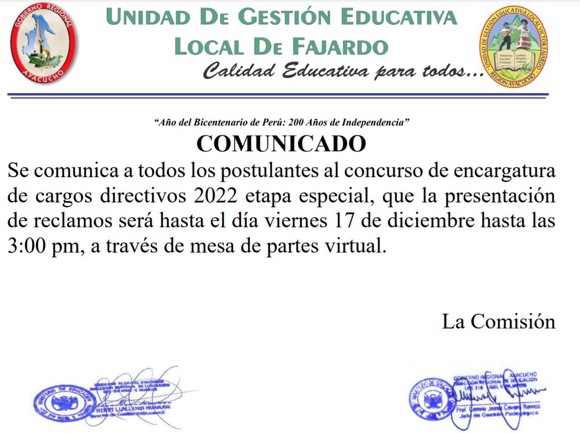 comuncado agi