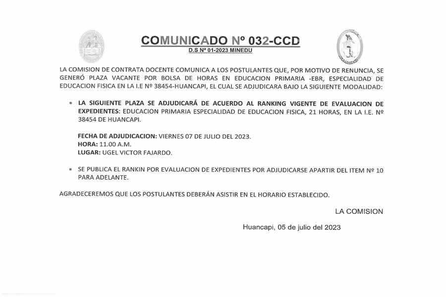 comunicado n032 ccd 2023