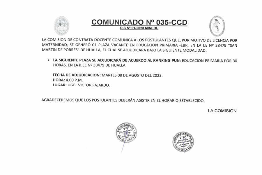 comunicado no 35 ccd 2023