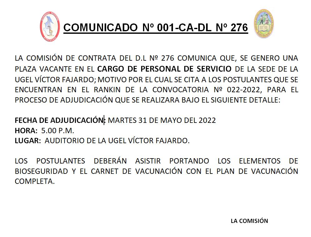 comunicado